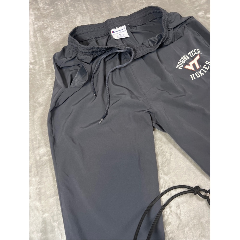 Champion Virginia Tech Hokies Mens XL Gray Athletic Track Pants VT Logo NCAA - Picture 5 of 10